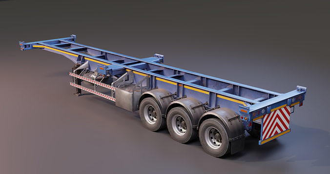 SkeltonTrailer flatbed trailer 3D model