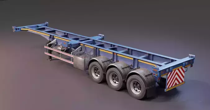 SkeltonTrailer flatbed trailer 3D model