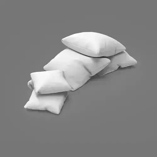 Pillows set pile of