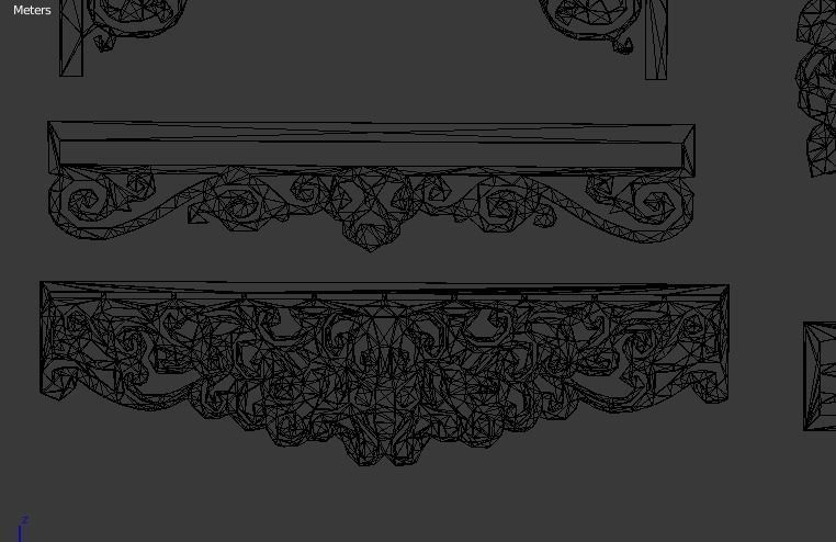 Collection of Curtain  accessories  3D model 01 3D model_3