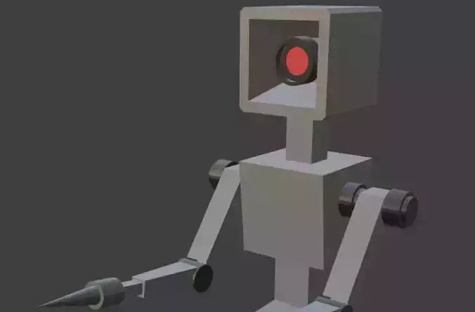 Robot Drill Hands - Low Poly