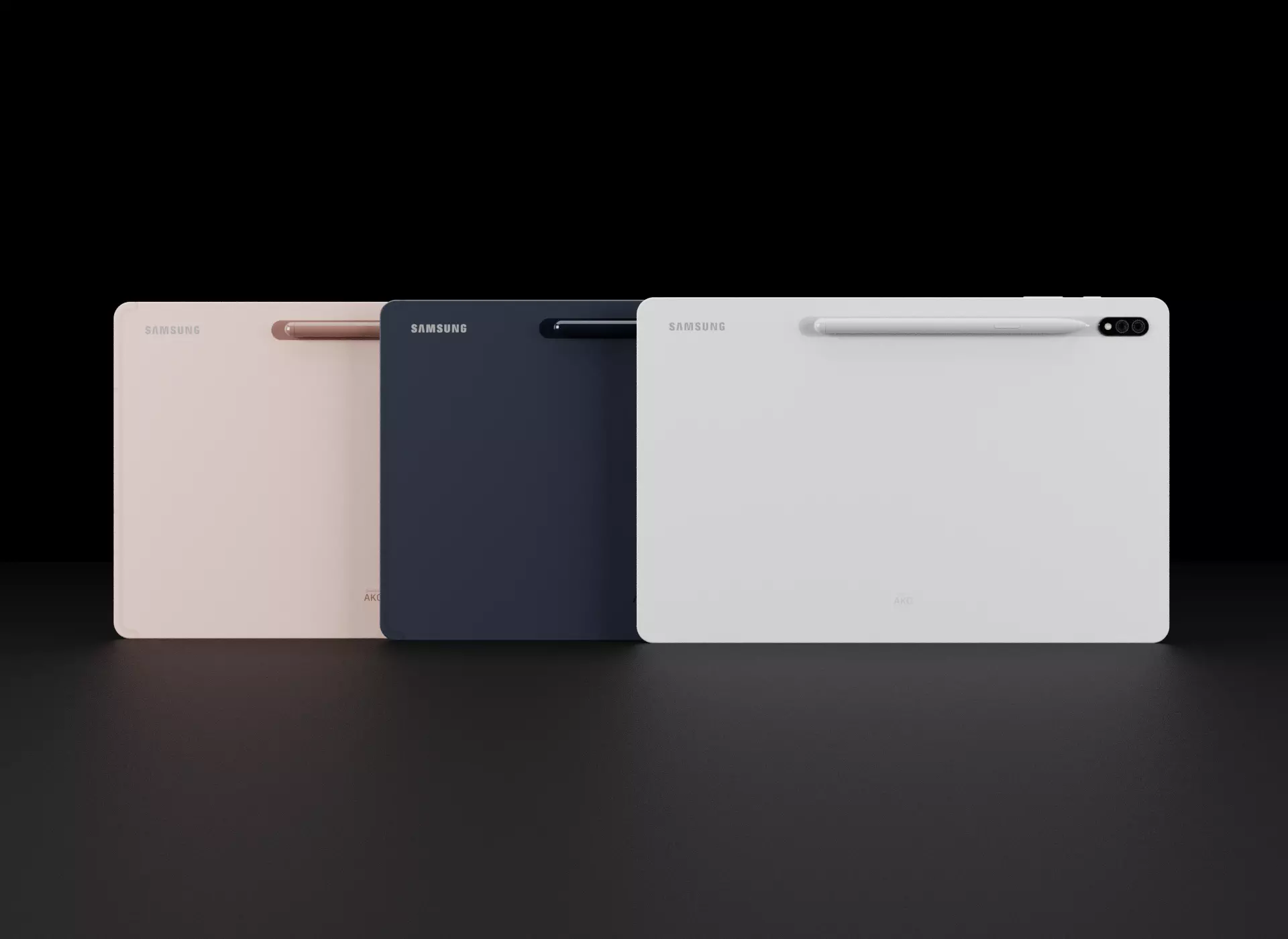 Samsung Galaxy Tab S7 Plus In Official Colors Low-poly 3D model_0