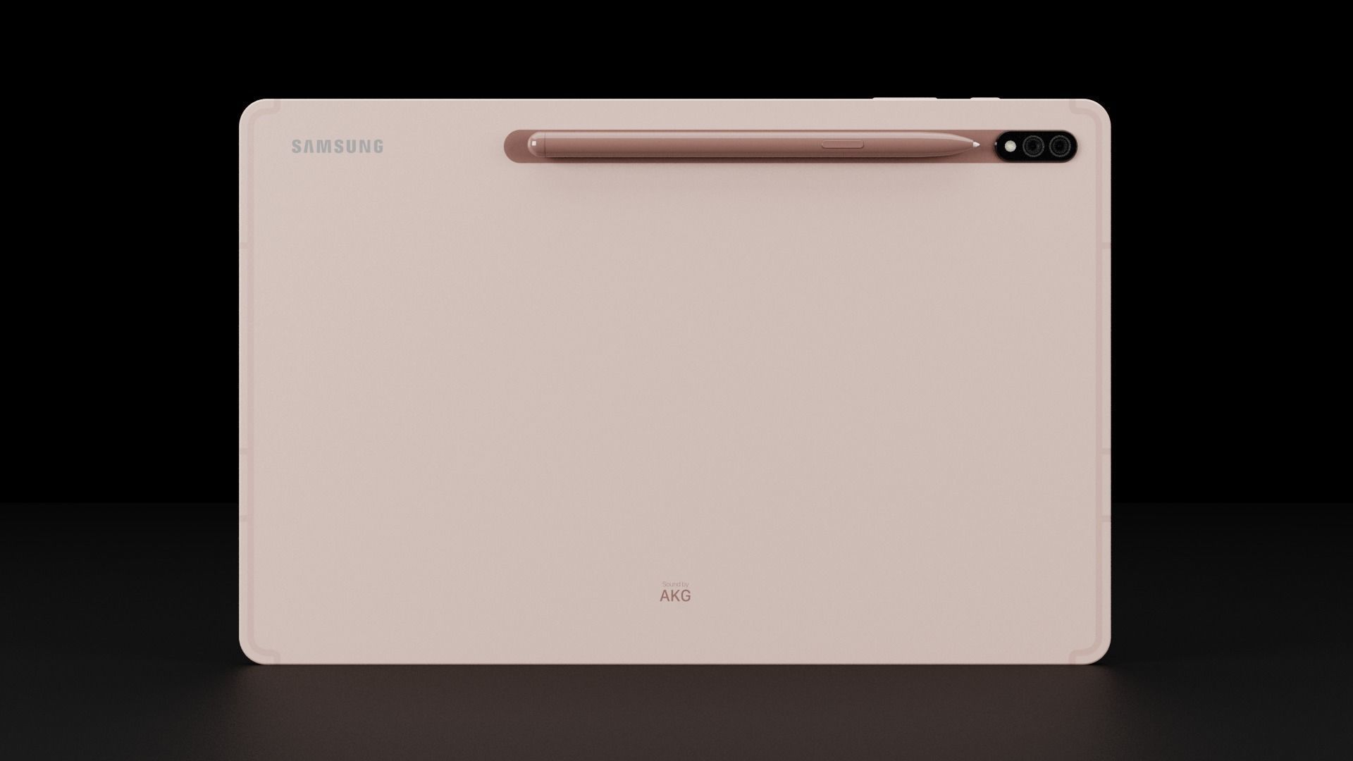 Samsung Galaxy Tab S7 Plus In Official Colors Low-poly 3D model_3