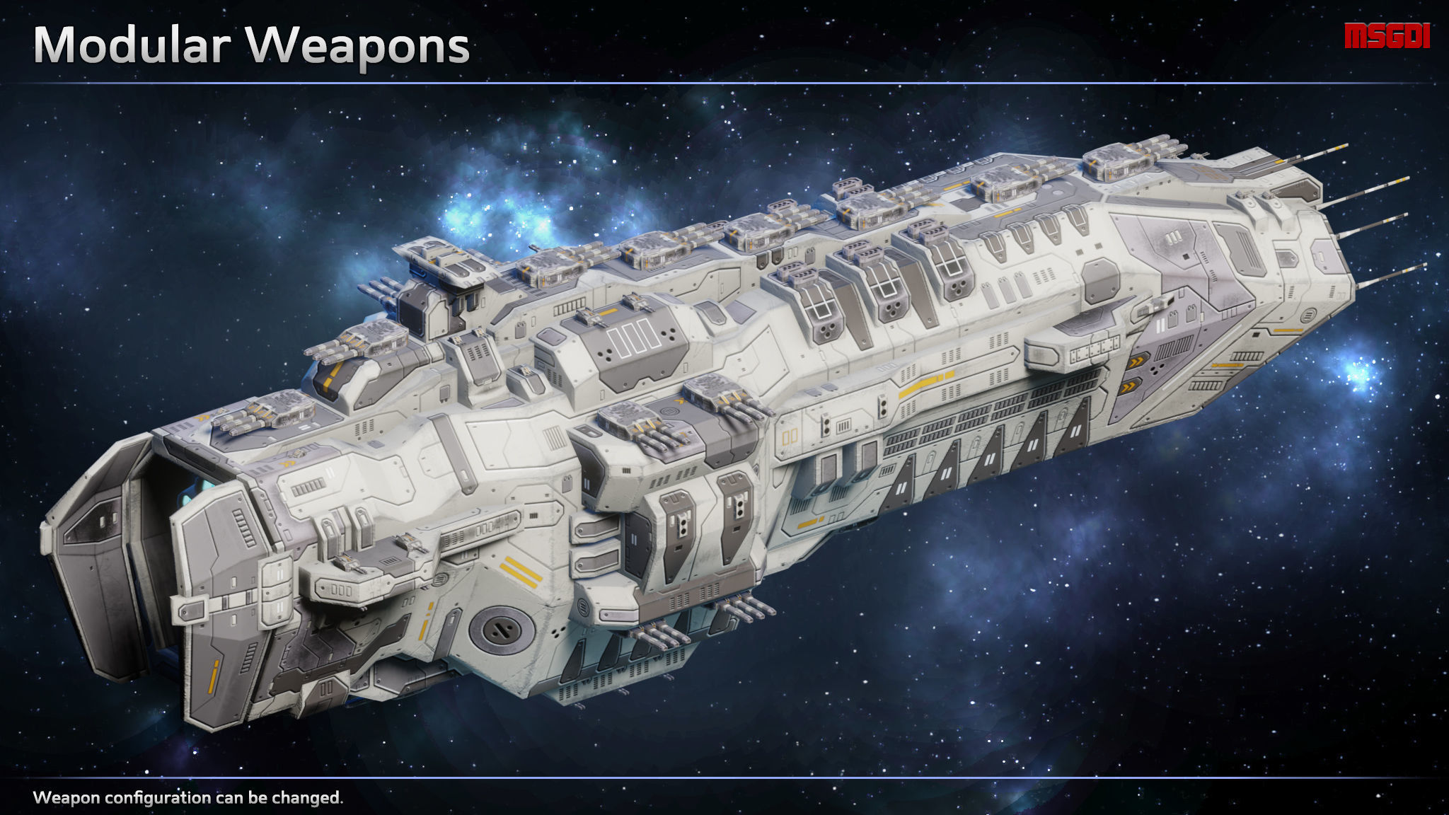 Spaceship Hindenburg Battleship Low-poly 3D model_4