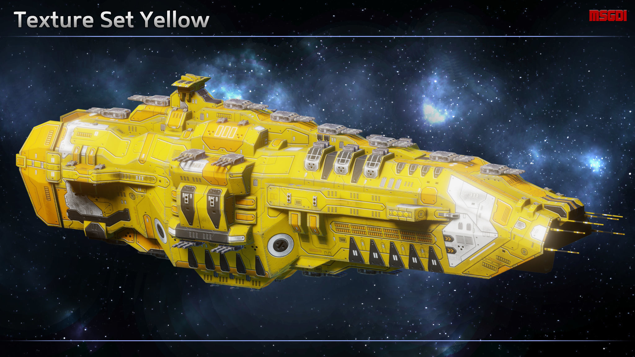 Spaceship Hindenburg Battleship Low-poly 3D model_10