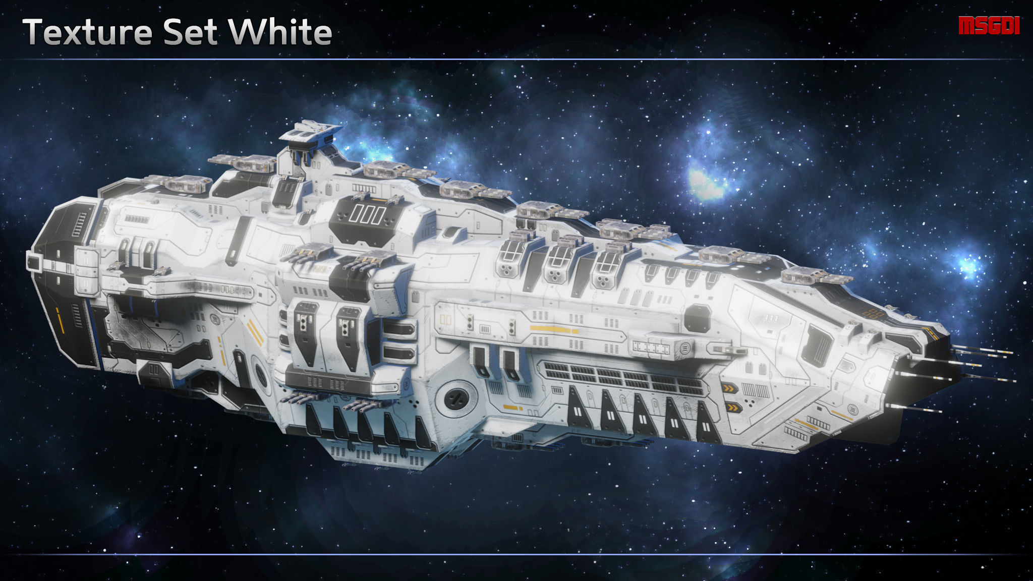 Spaceship Hindenburg Battleship Low-poly 3D model_9