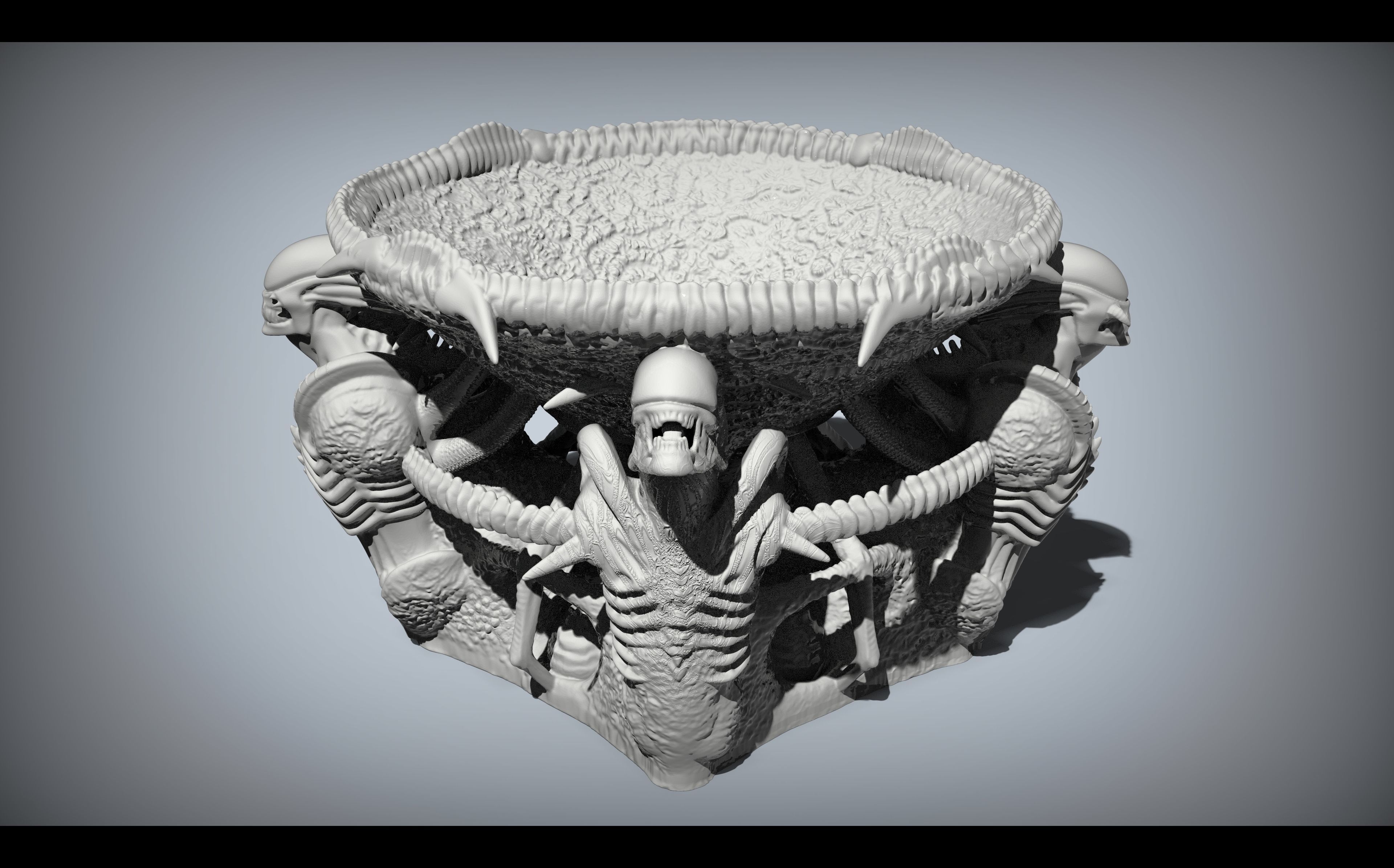 den of strangers ashtray Free 3D print model_1