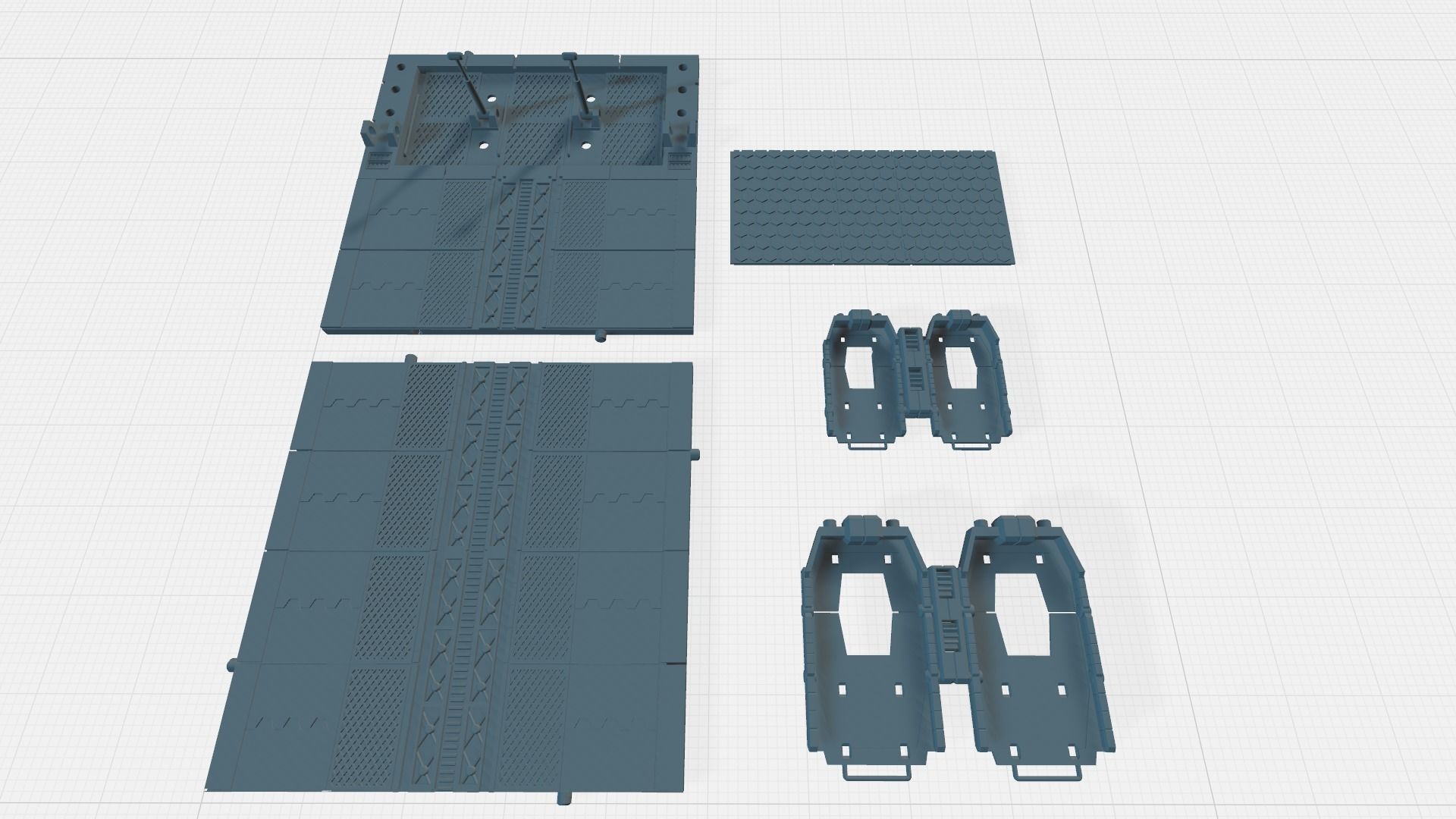 -MHB03F- Mecha Hangar Bay 03 Launcher Fixture 3D print model_14