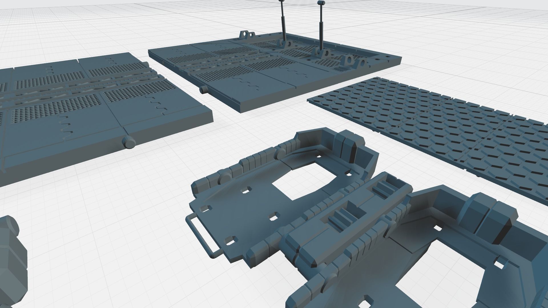 -MHB03F- Mecha Hangar Bay 03 Launcher Fixture 3D print model_15