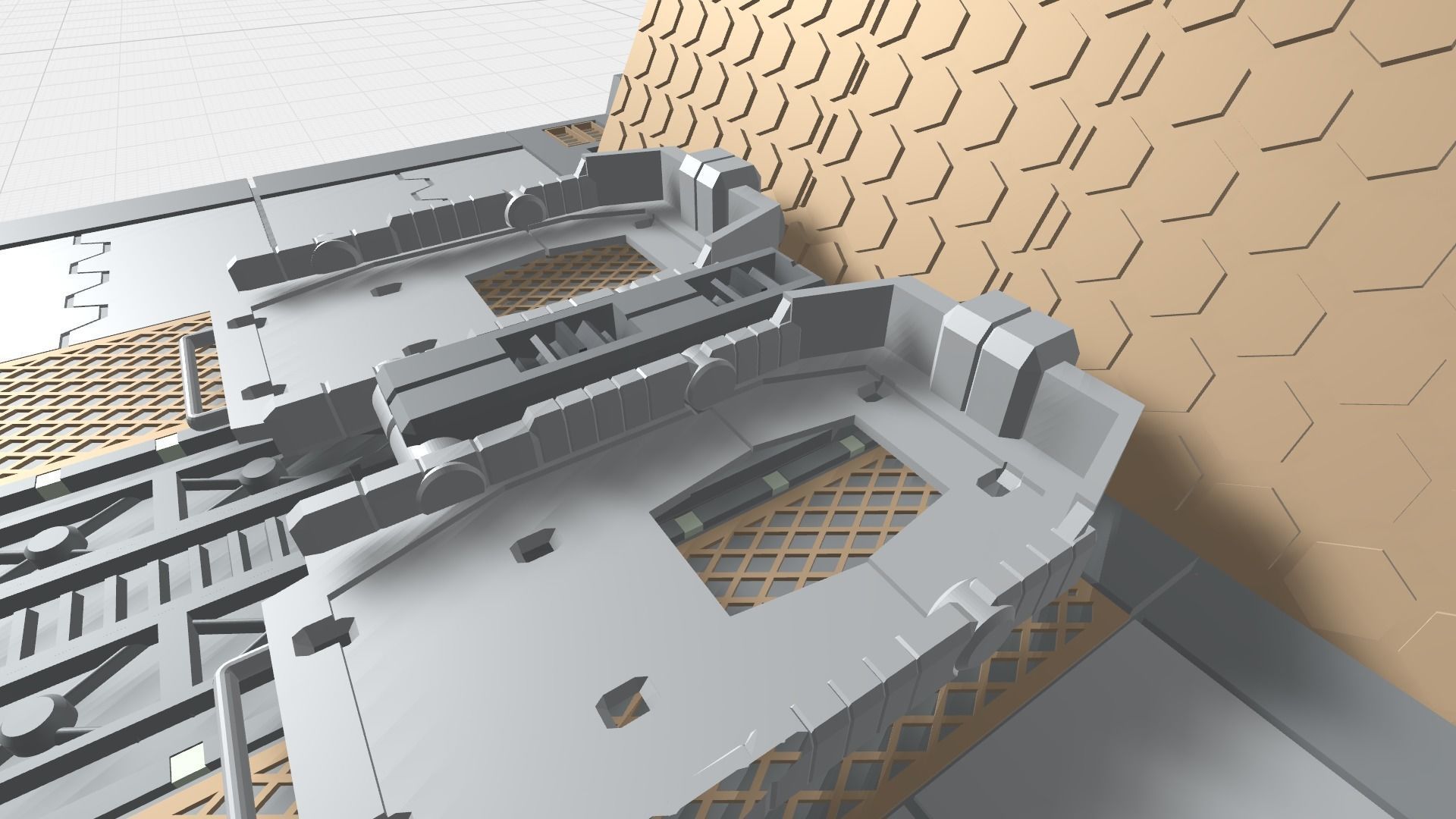 -MHB03F- Mecha Hangar Bay 03 Launcher Fixture 3D print model_3