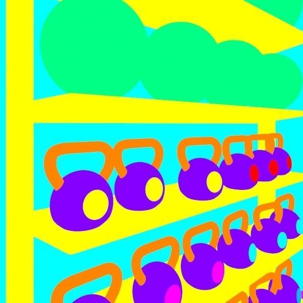 T Rex Medicine Ball Kettle Ball Cabinet 3D model_14