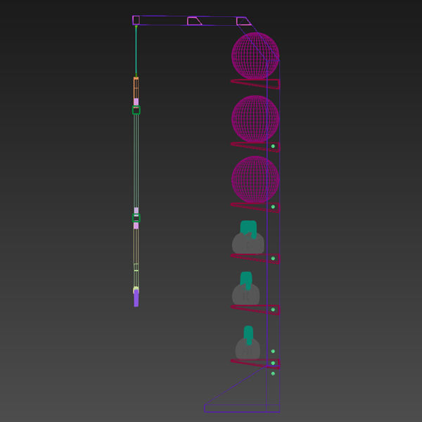 T Rex Medicine Ball Kettle Ball Cabinet 3D model_11