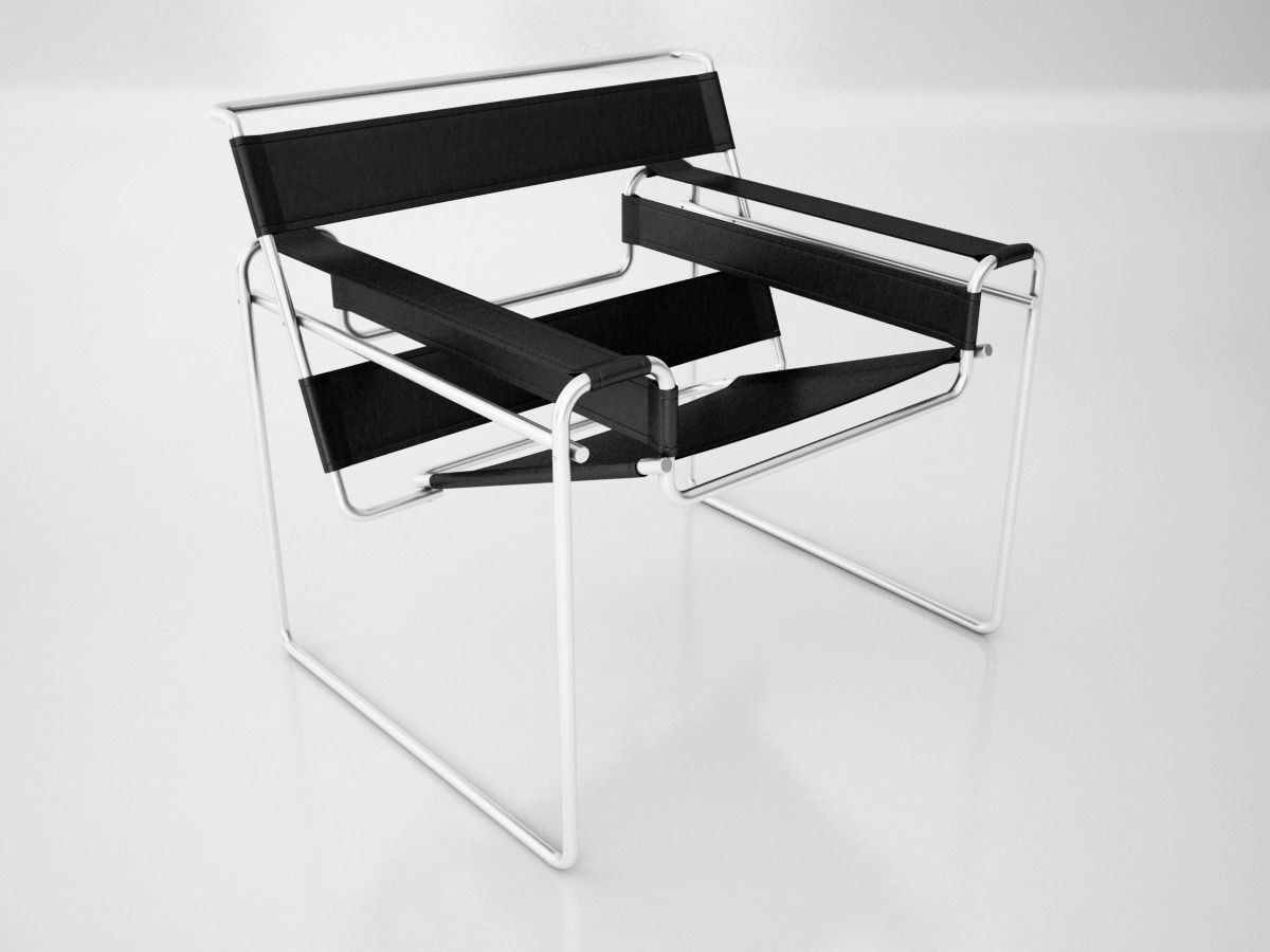 Knoll Wassily Chair 01 Free 3D model_1