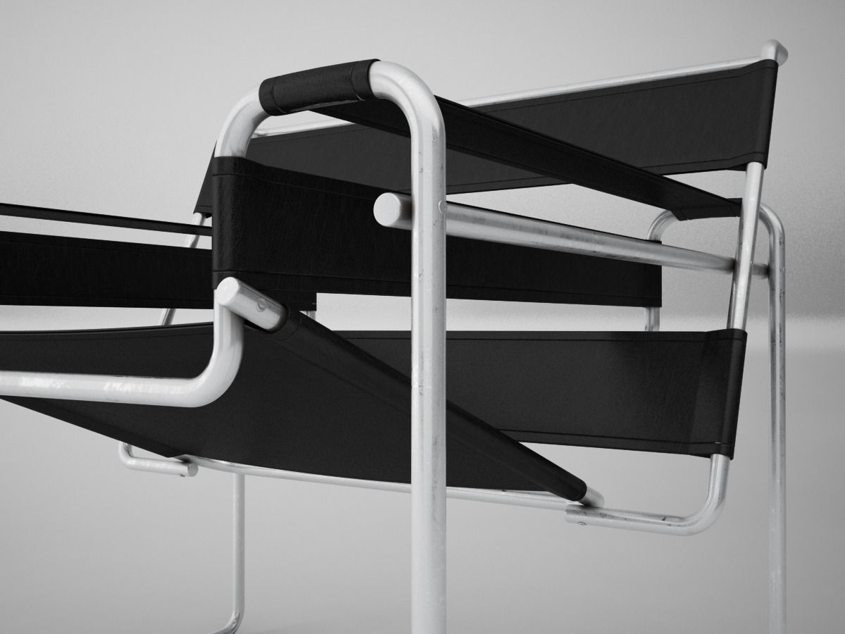 Knoll Wassily Chair 01 Free 3D model_2