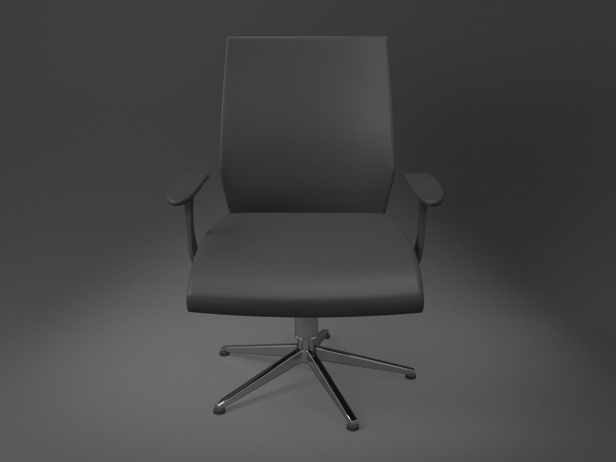 Office Chair Low-poly 3D model_10