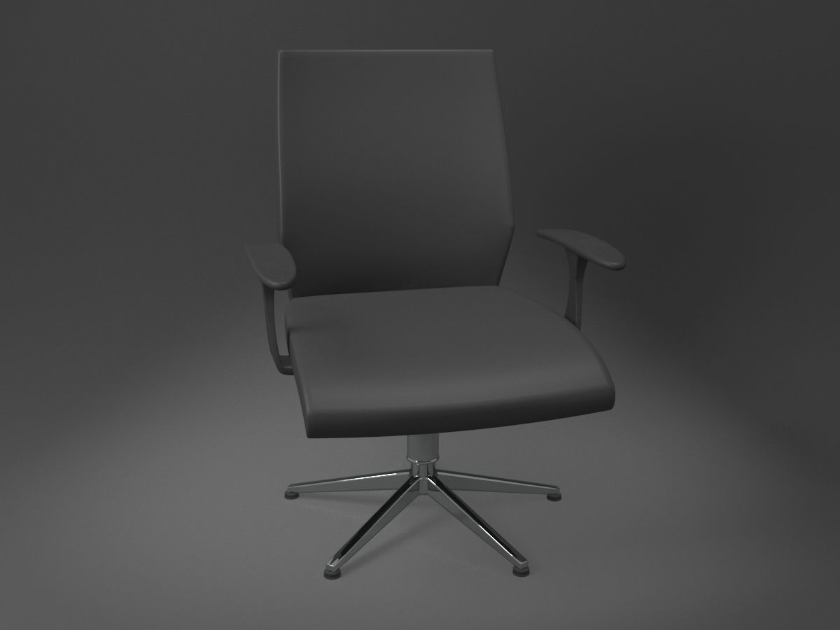 Office Chair Low-poly 3D model_9
