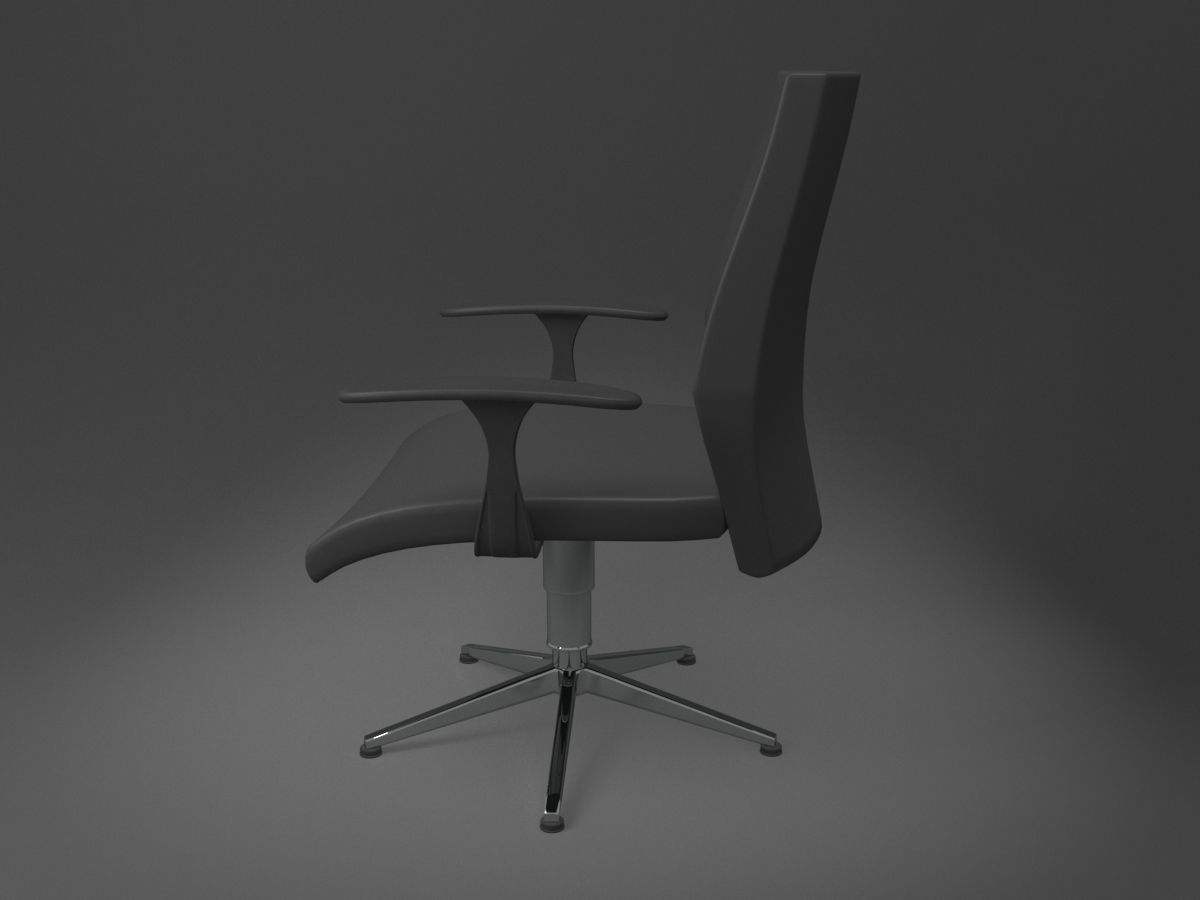 Office Chair Low-poly 3D model_3