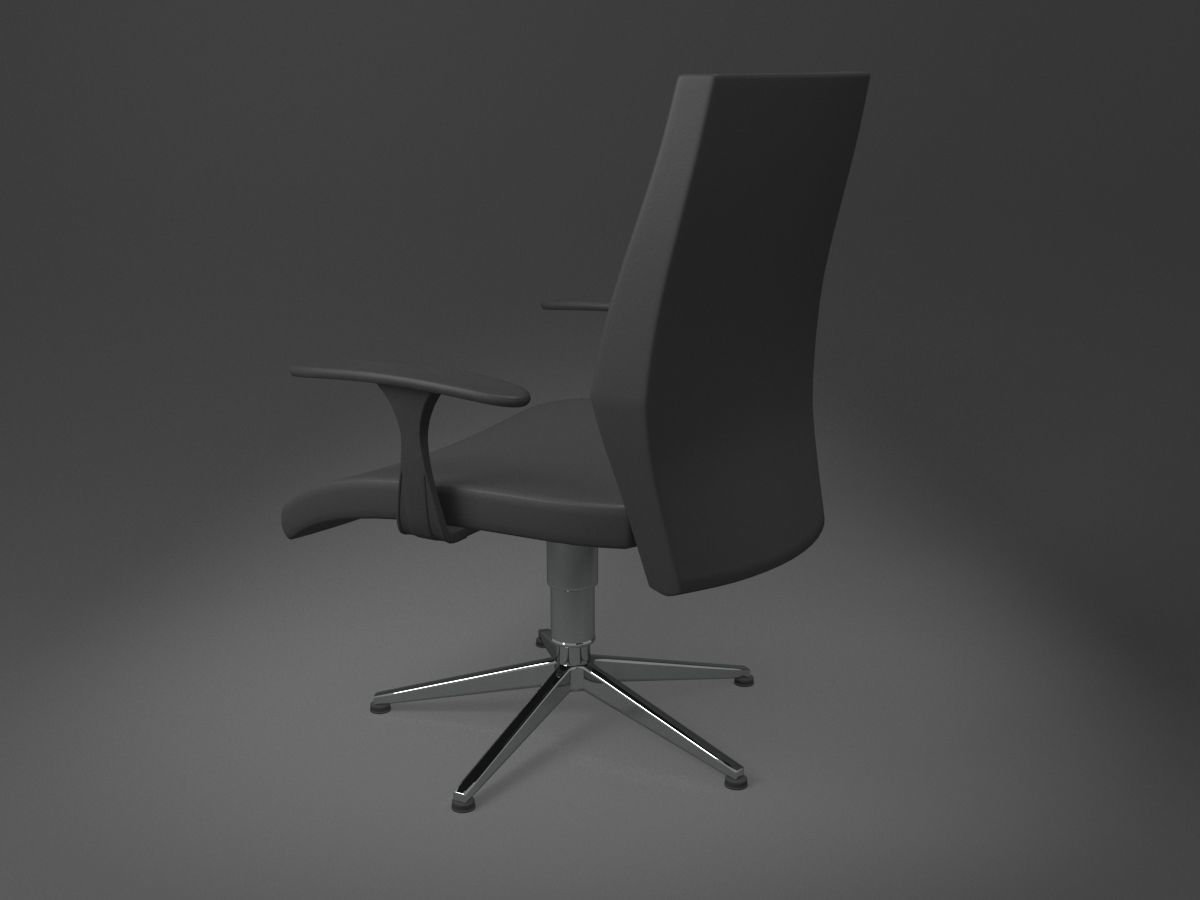 Office Chair Low-poly 3D model_4