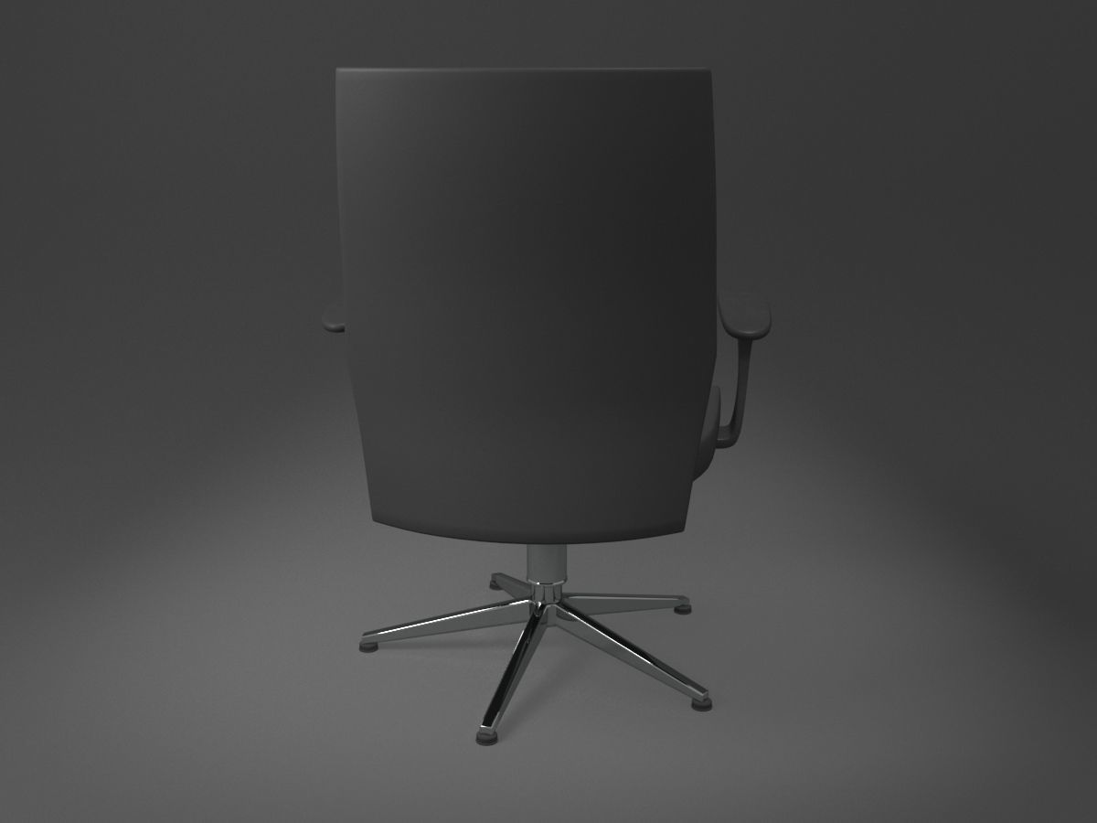 Office Chair Low-poly 3D model_6