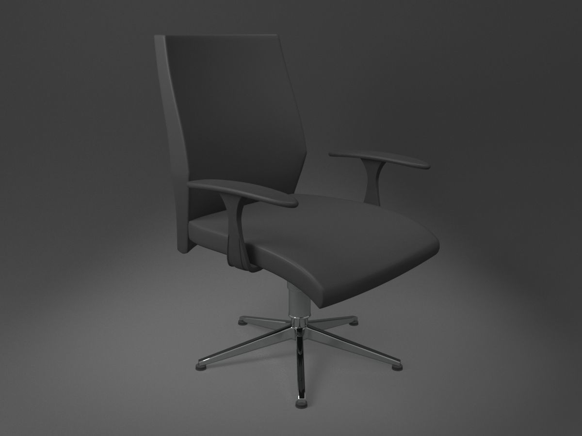 Office Chair Low-poly 3D model_8