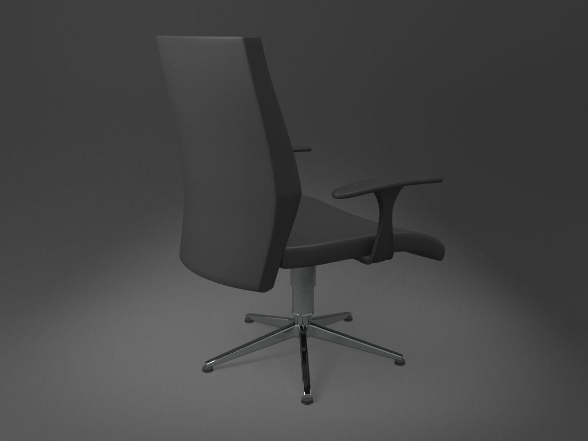 Office Chair Low-poly 3D model_7