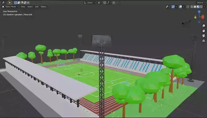 Low-poly Football Stadium Version 1