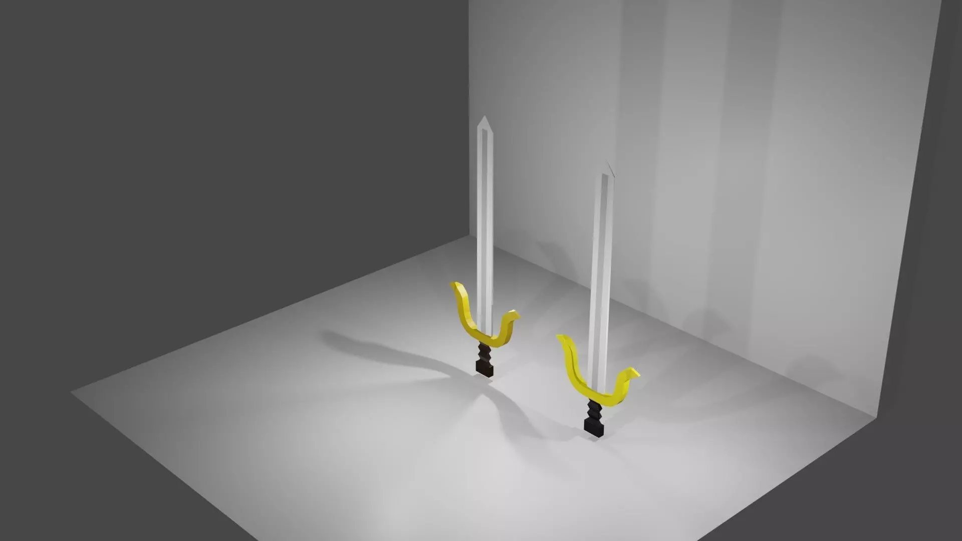 Sword pair of swords Free low-poly 3D model