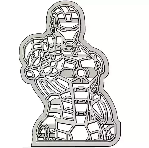 Cortante de Galletas Cookie cutter de Ironman