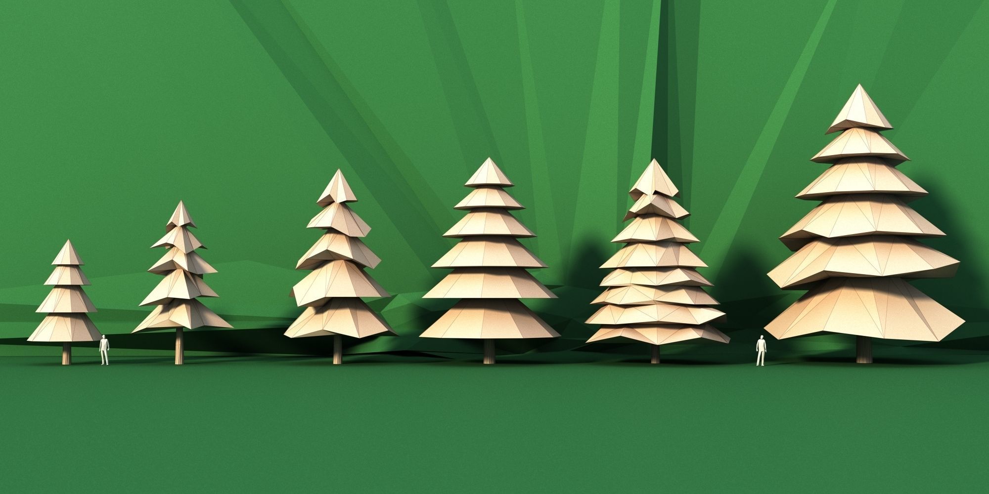 Lowpoly Super pack  People Trees Cars Low-poly 3D model_4