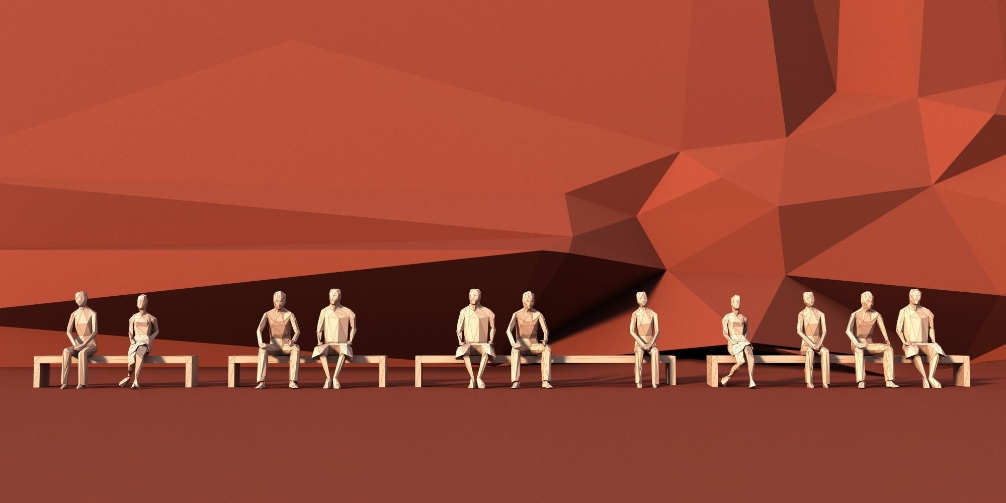 Lowpoly Super pack  People Trees Cars Low-poly 3D model_7