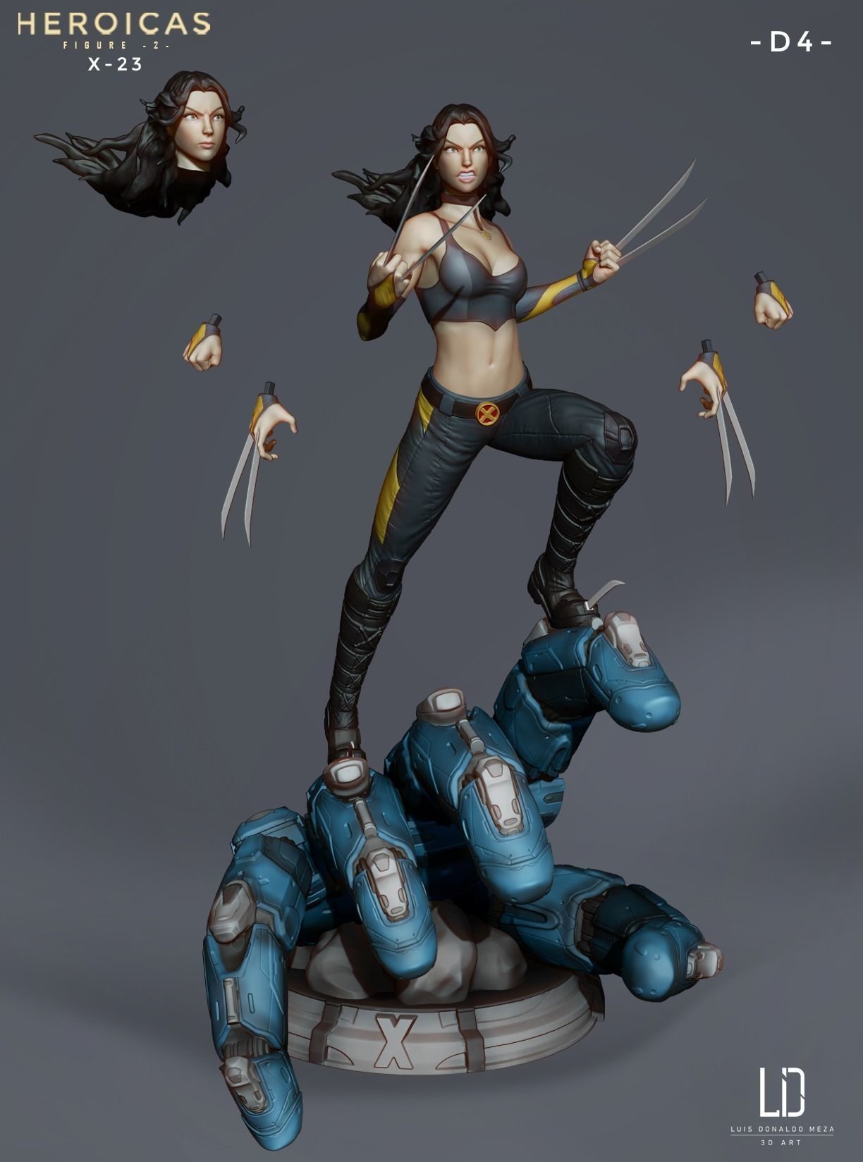 Heroicas - Figure 2 - X23 - 3D print model 3D print model_28