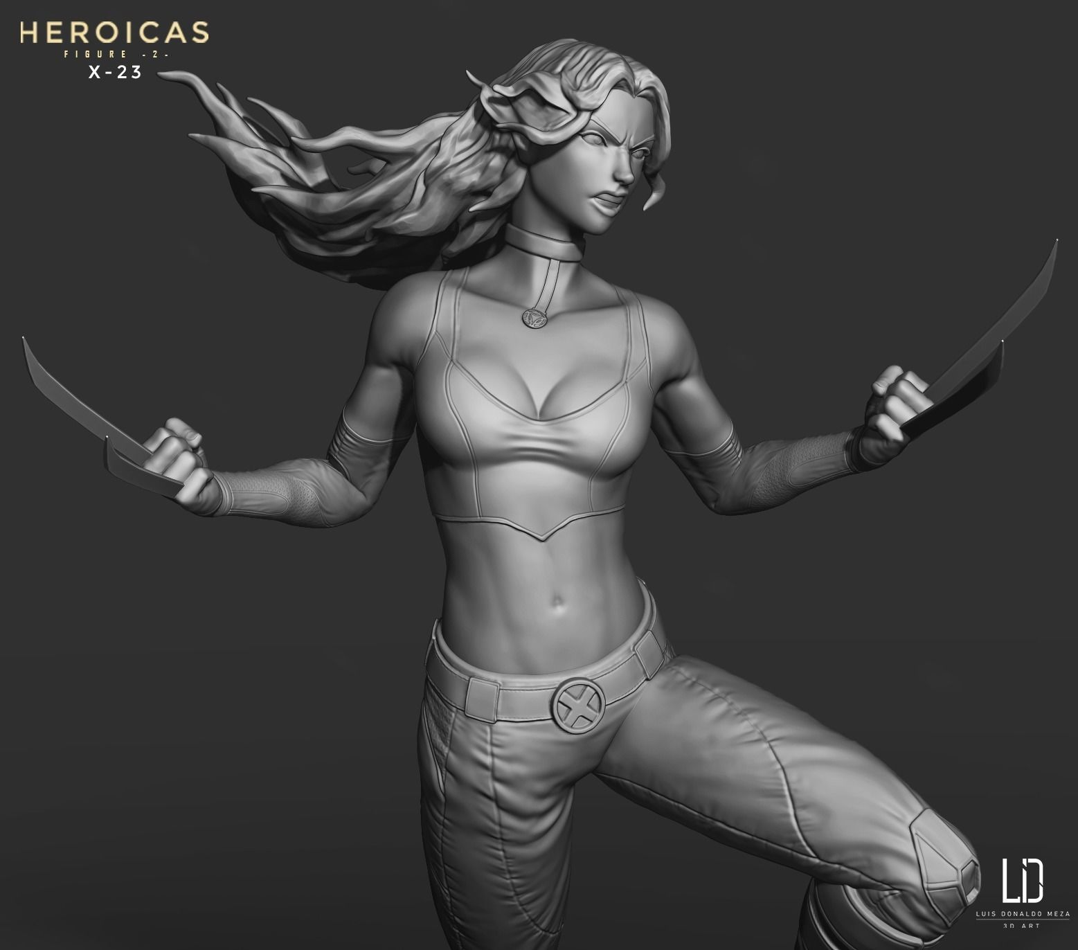Heroicas - Figure 2 - X23 - 3D print model 3D print model_41