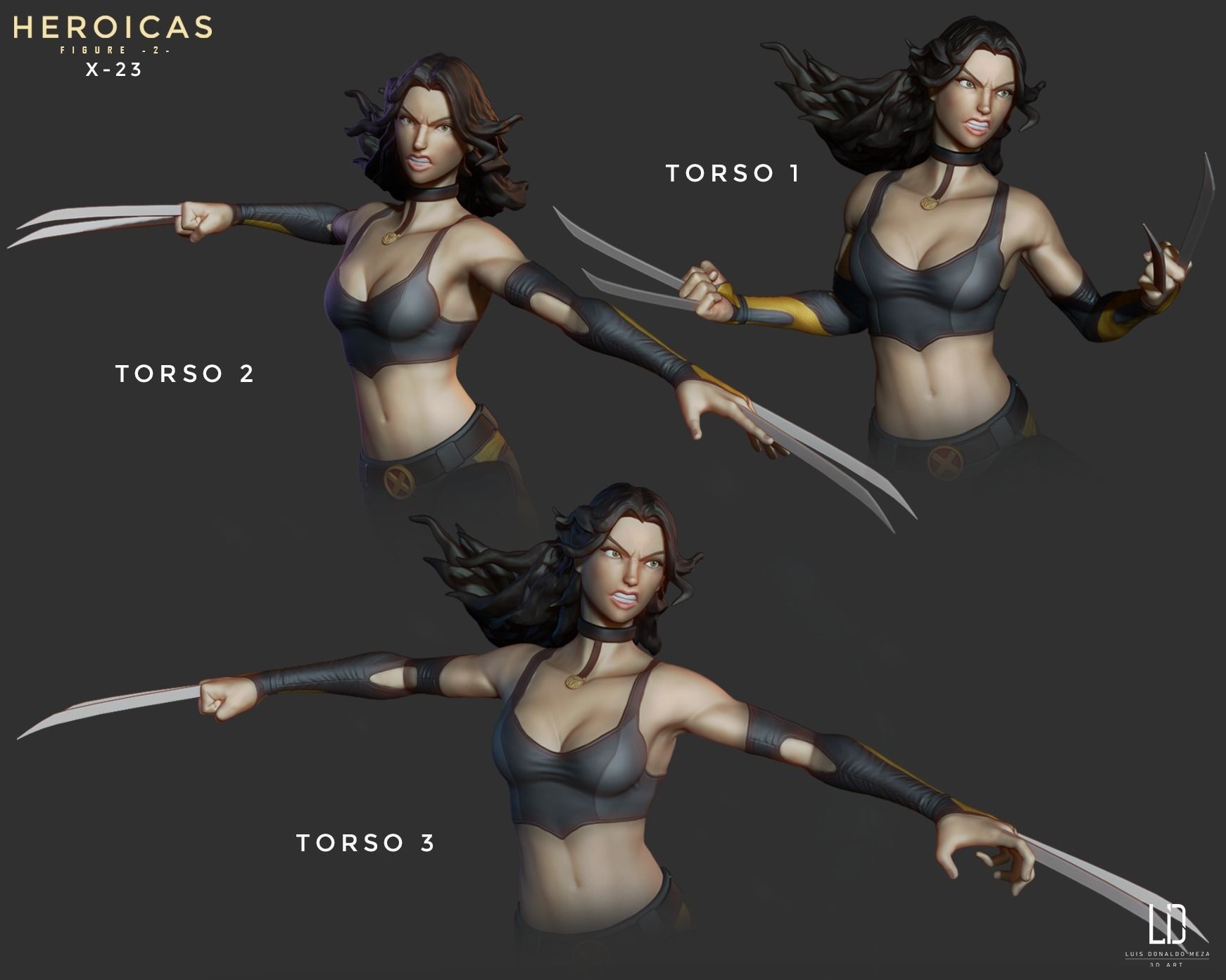 Heroicas - Figure 2 - X23 - 3D print model 3D print model_5