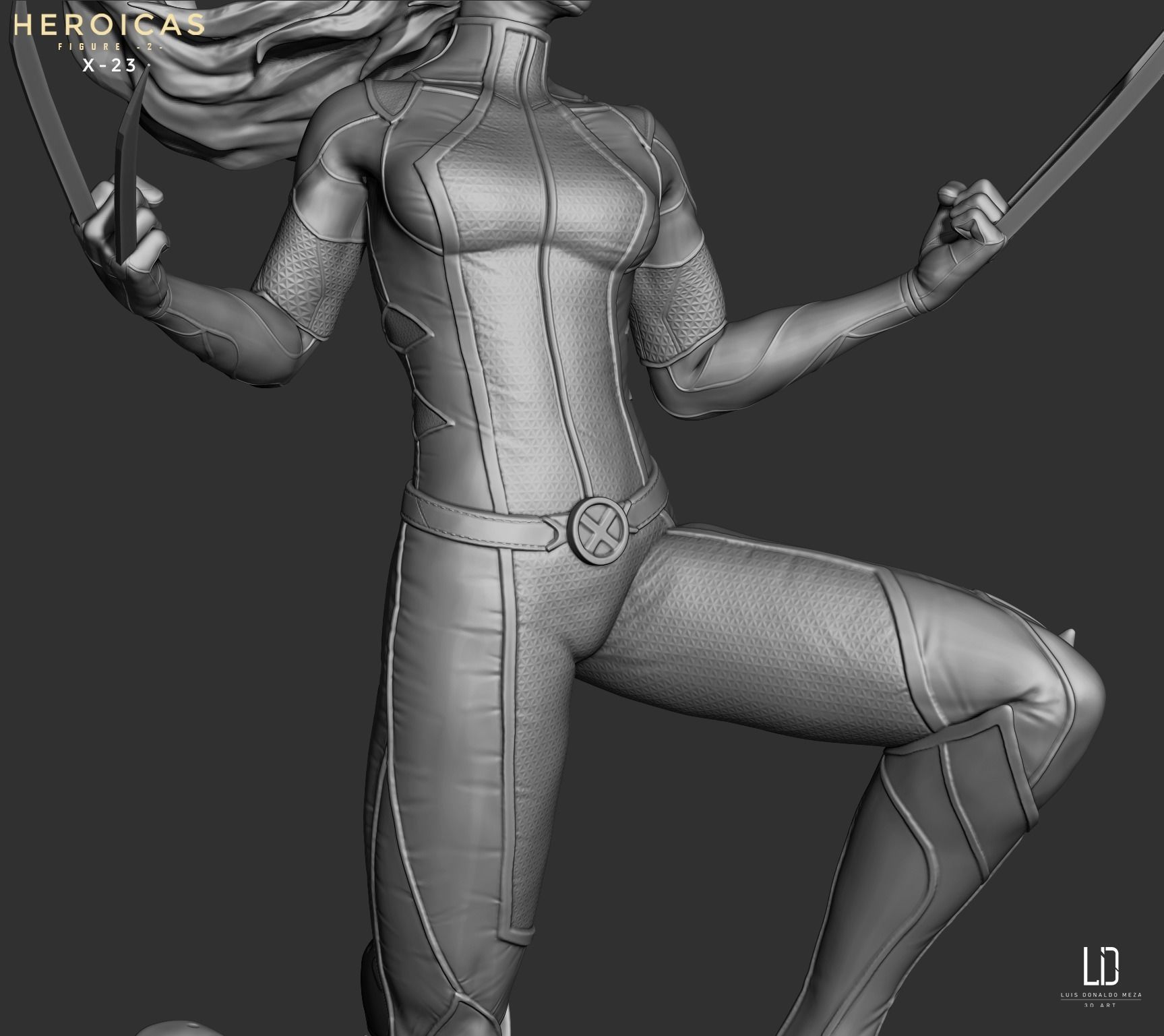 Heroicas - Figure 2 - X23 - 3D print model 3D print model_46