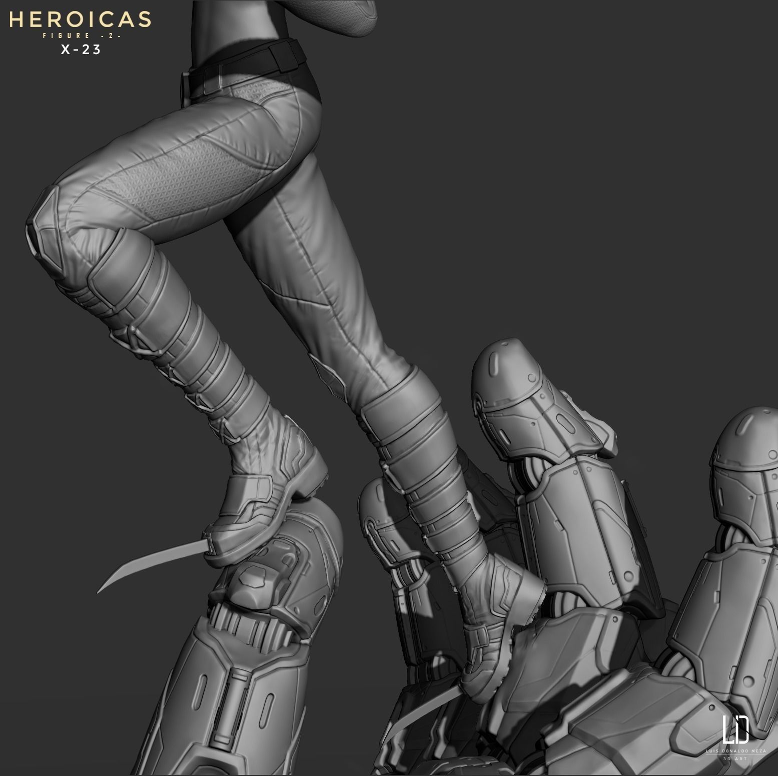 Heroicas - Figure 2 - X23 - 3D print model 3D print model_42