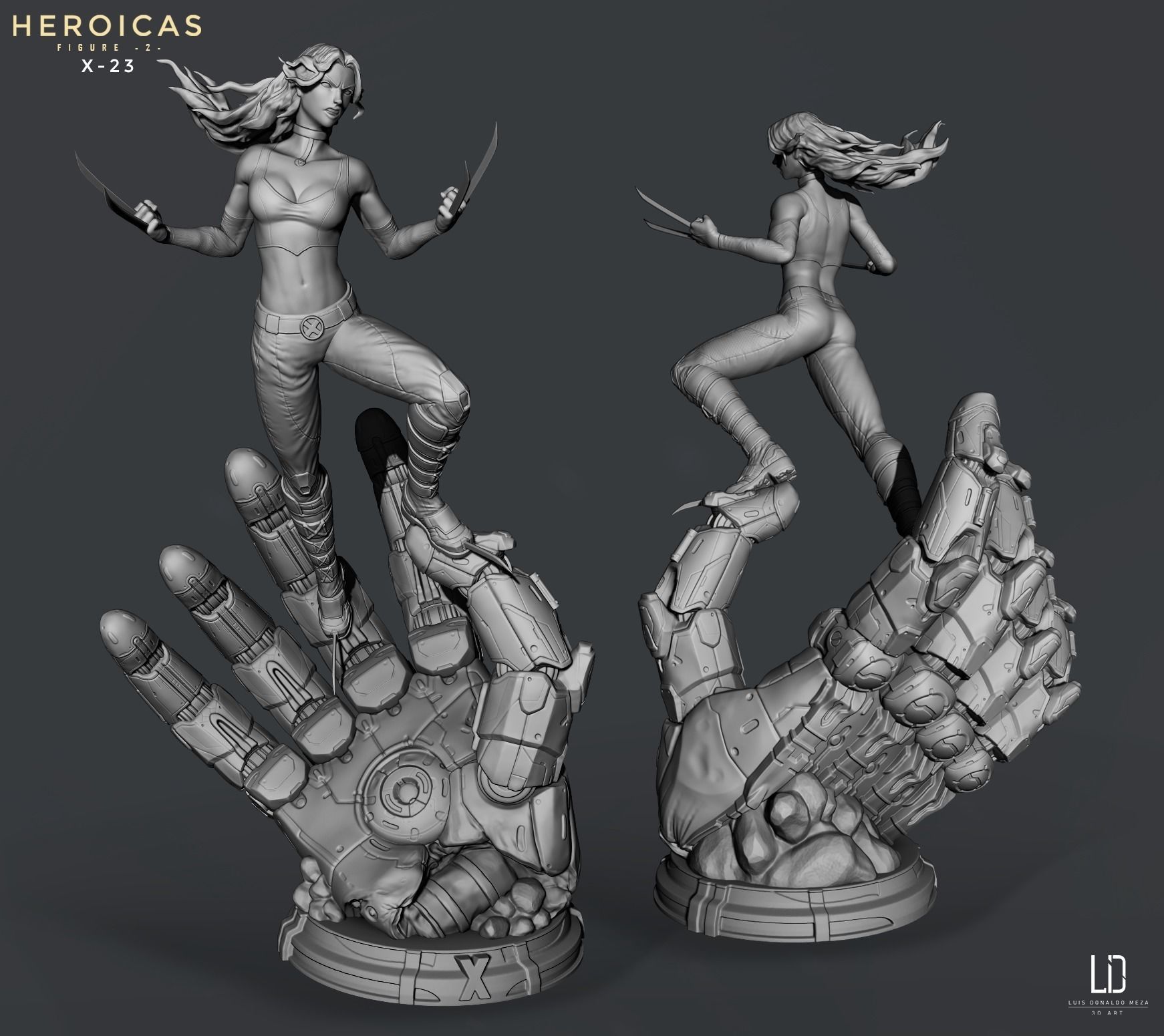Heroicas - Figure 2 - X23 - 3D print model 3D print model_39