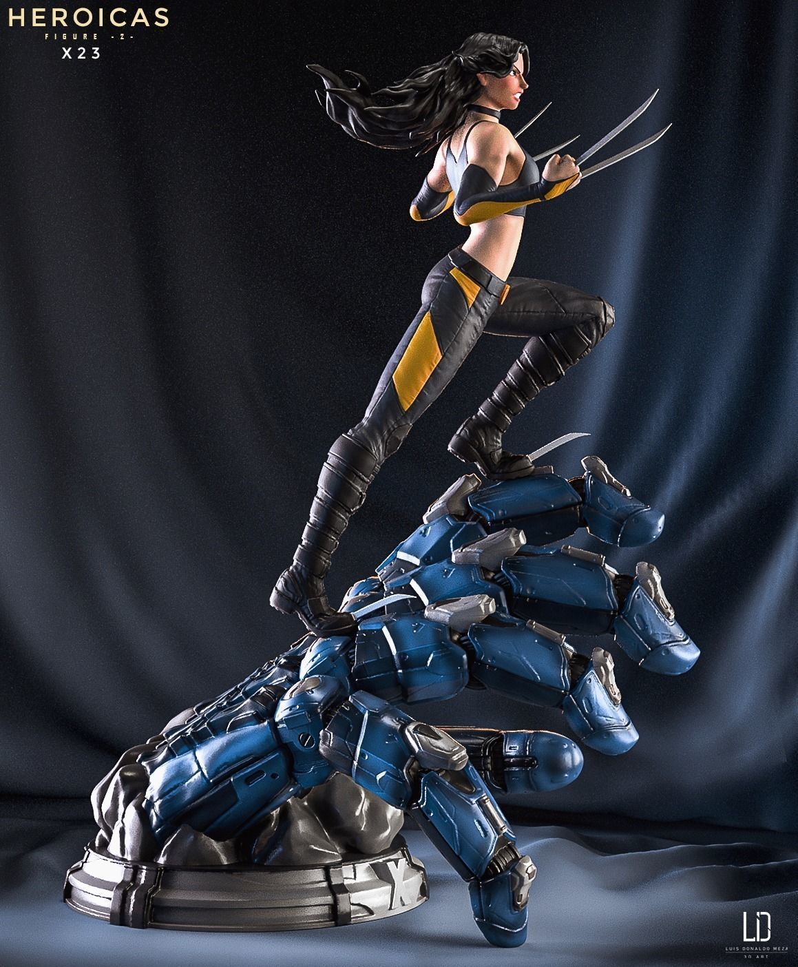 Heroicas - Figure 2 - X23 - 3D print model 3D print model_26