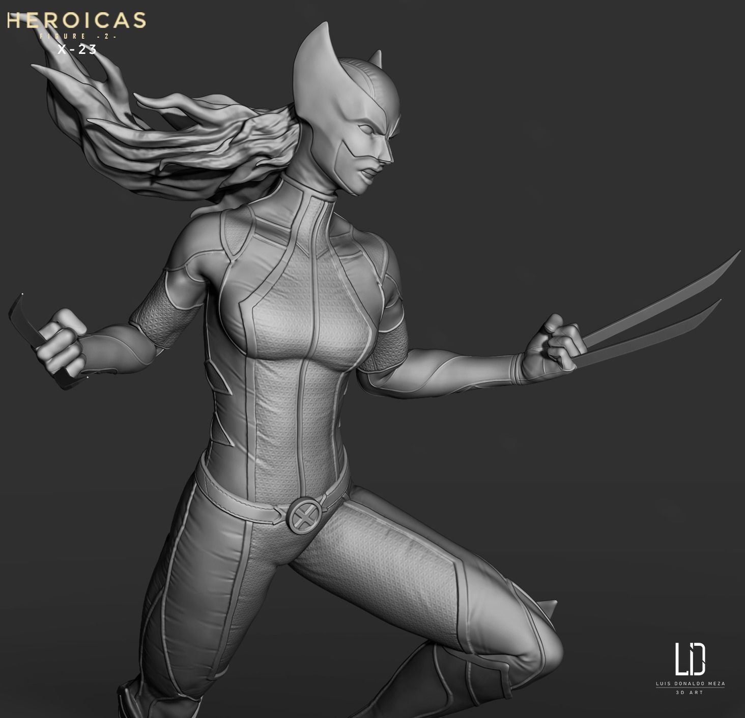 Heroicas - Figure 2 - X23 - 3D print model 3D print model_45