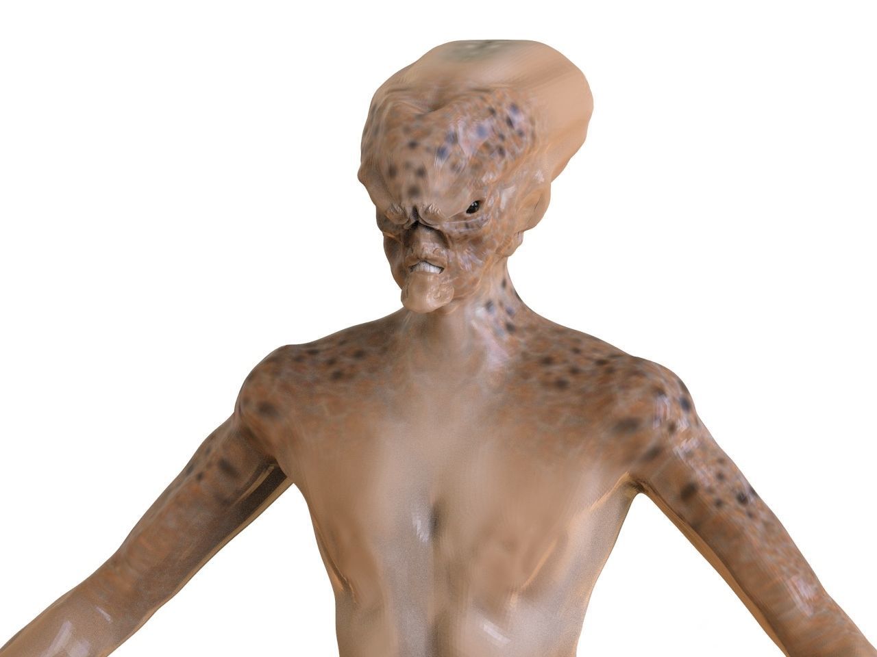 Alien Creature Low-poly 3D model_7