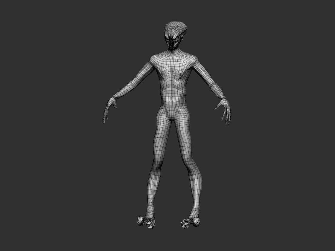 Alien Creature Low-poly 3D model_8