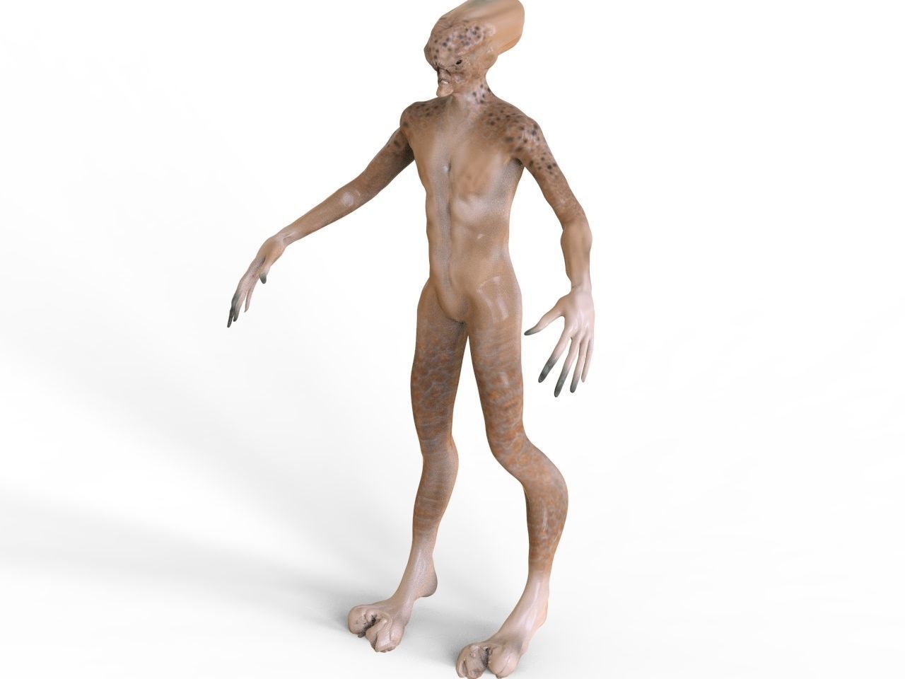 Alien Creature Low-poly 3D model_6