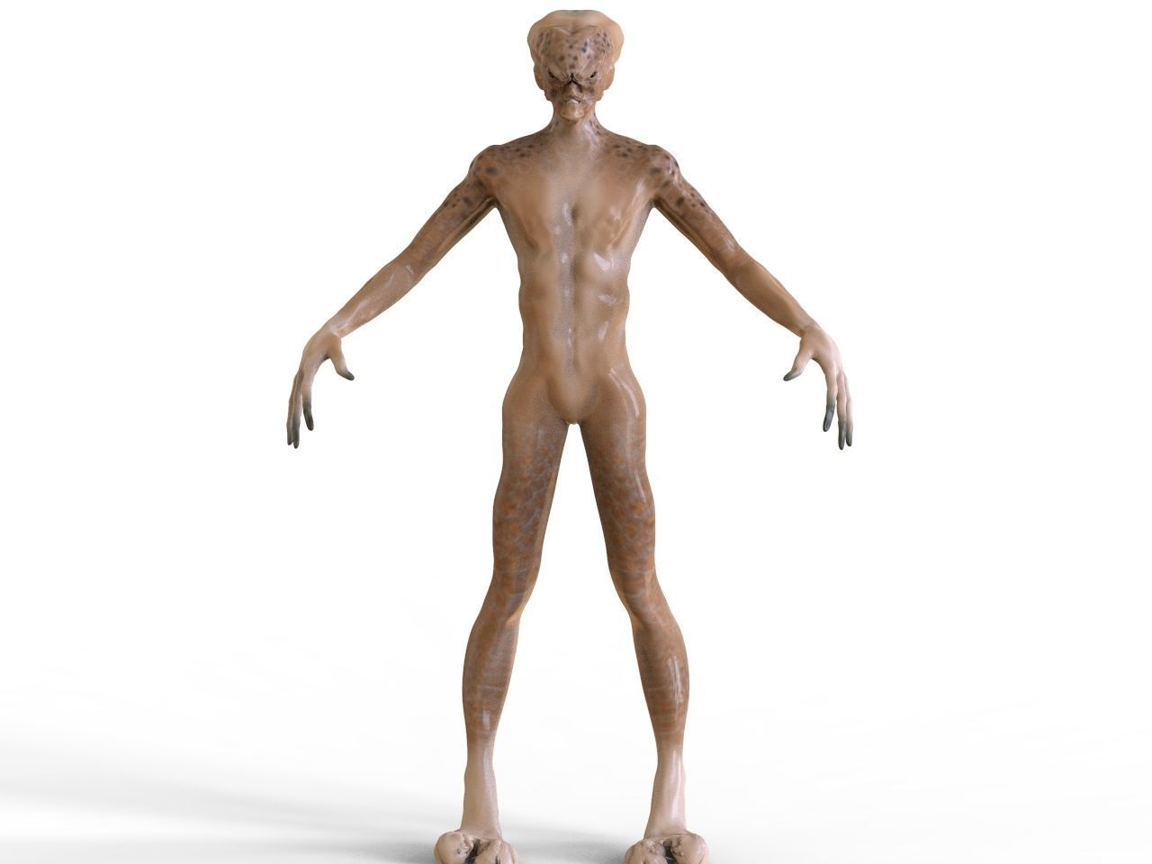 Alien Creature Low-poly 3D model_2