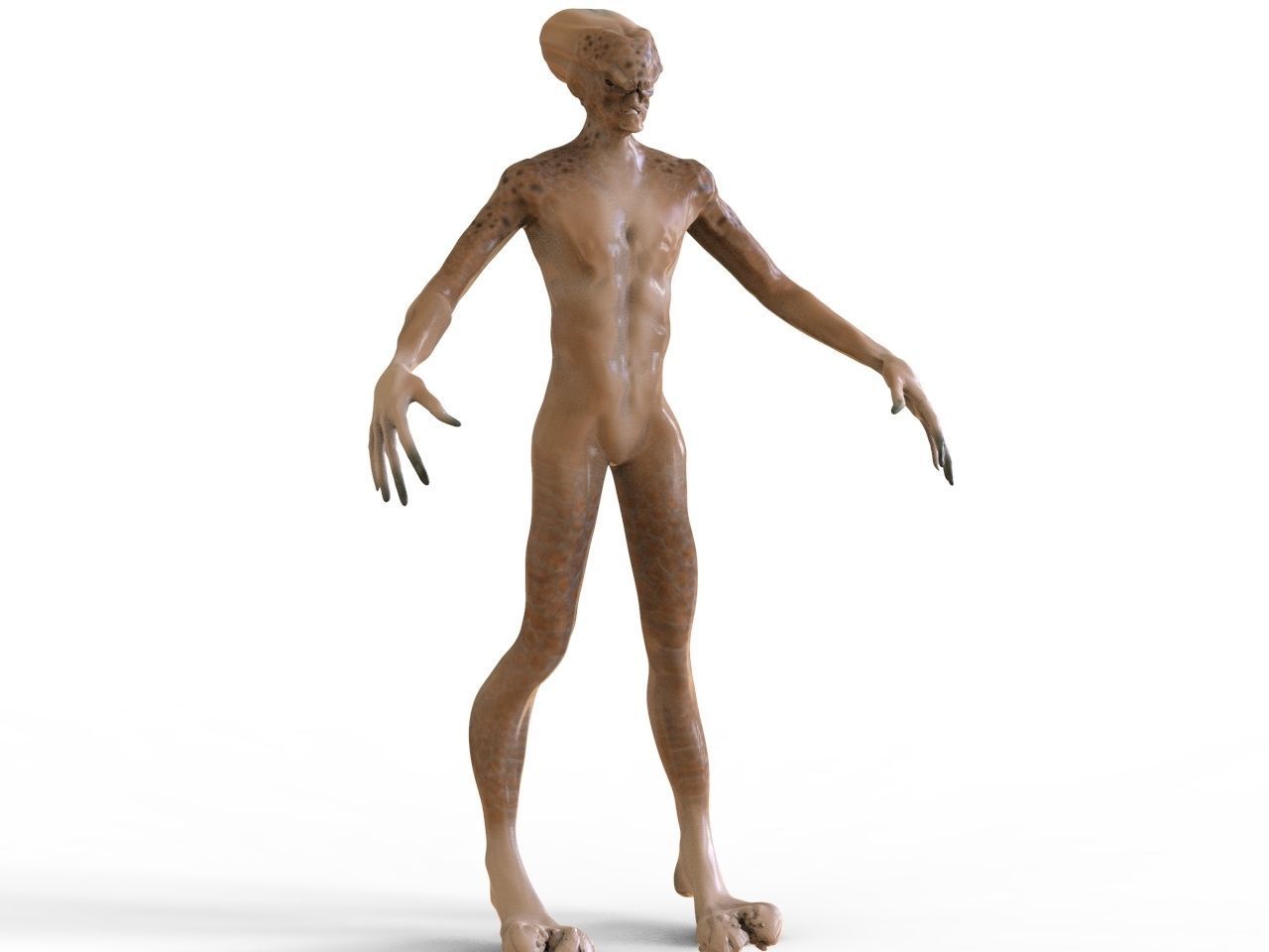 Alien Creature Low-poly 3D model_5