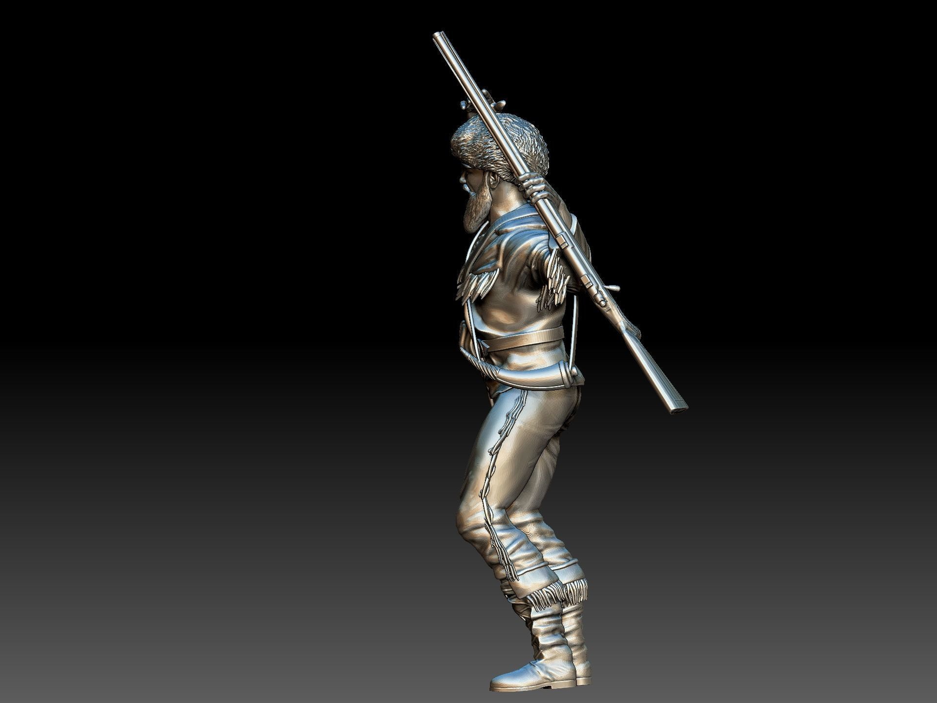 West Virginia University Mountaineer Mascot  3D print model_2