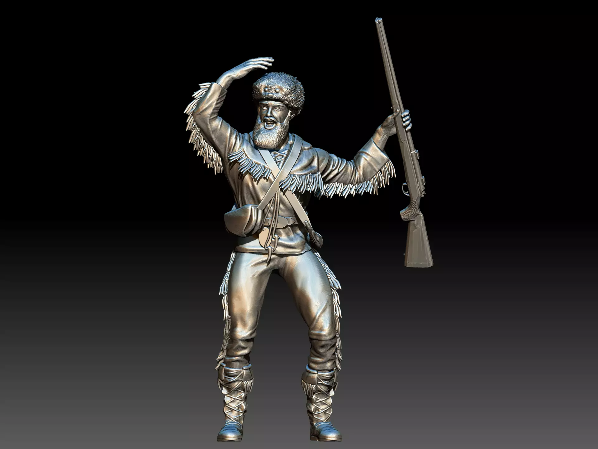 West Virginia University Mountaineer Mascot  3D print model_0