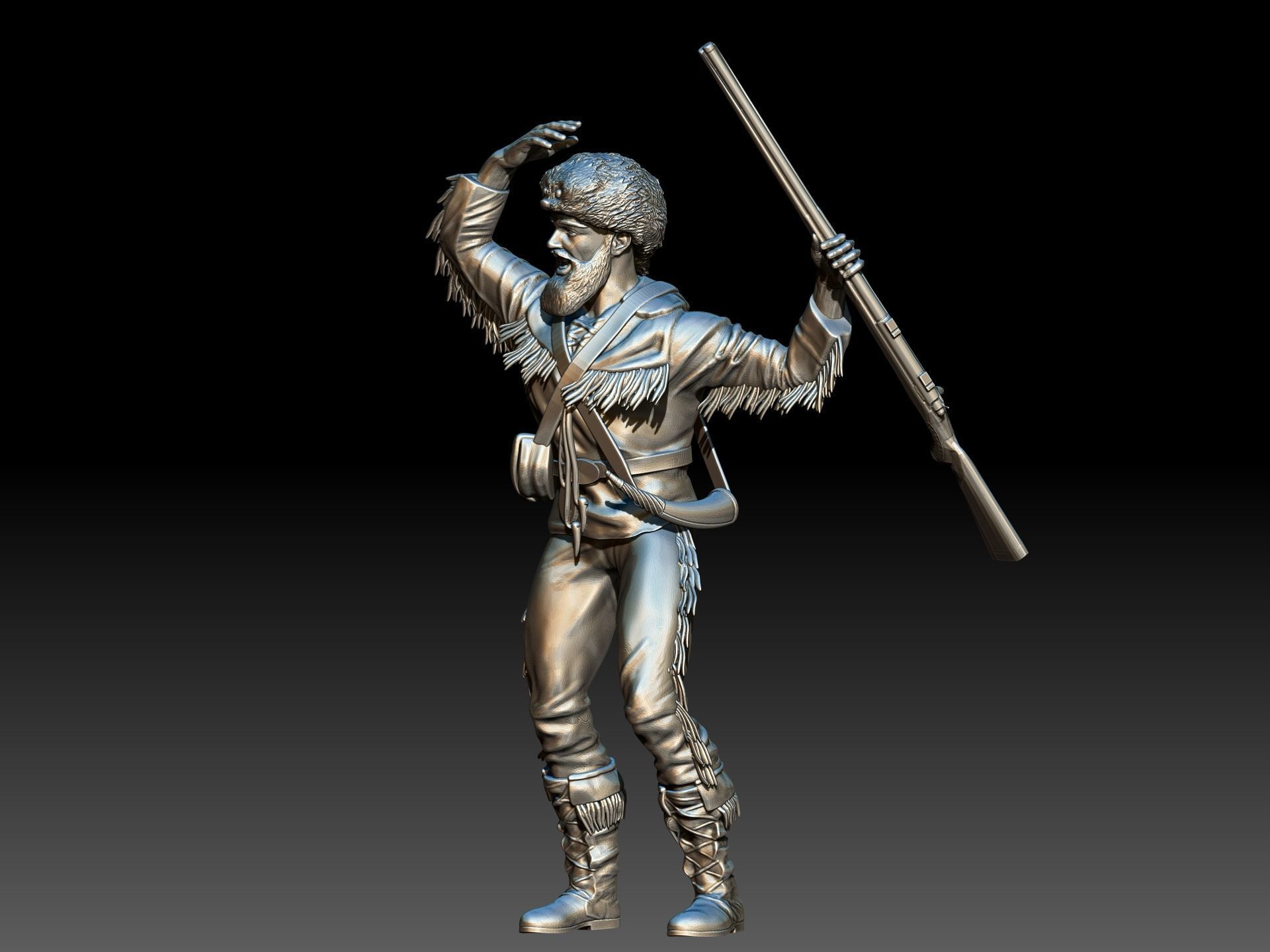 West Virginia University Mountaineer Mascot  3D print model_1