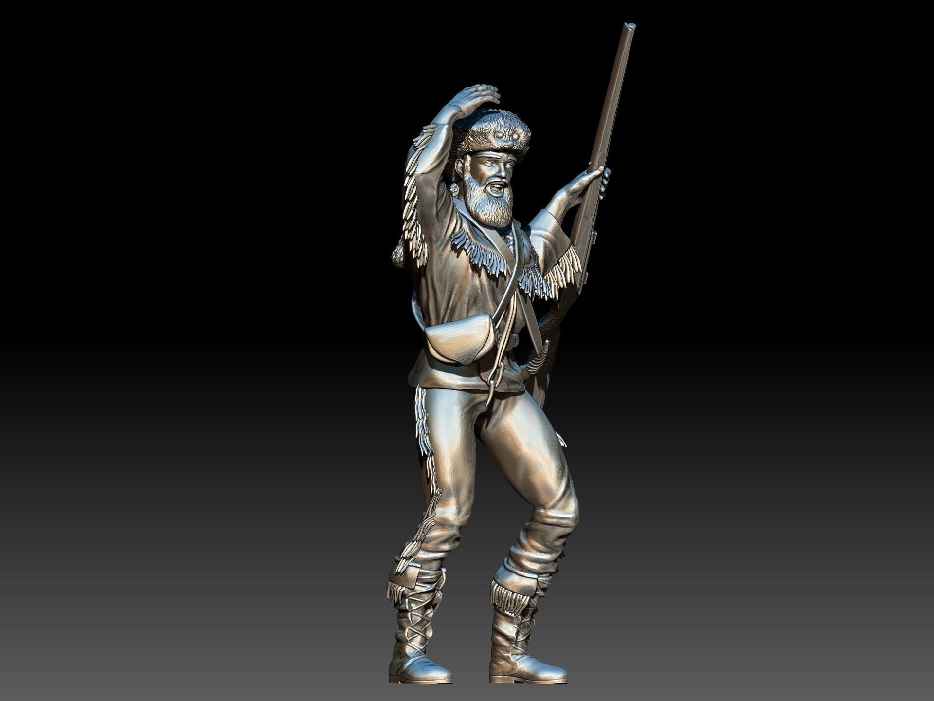 West Virginia University Mountaineer Mascot  3D print model_6