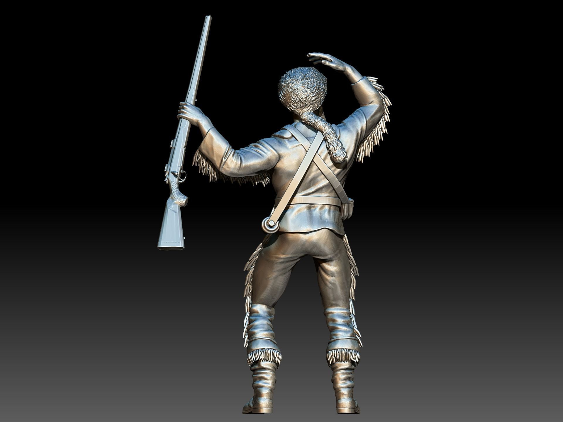 West Virginia University Mountaineer Mascot  3D print model_4