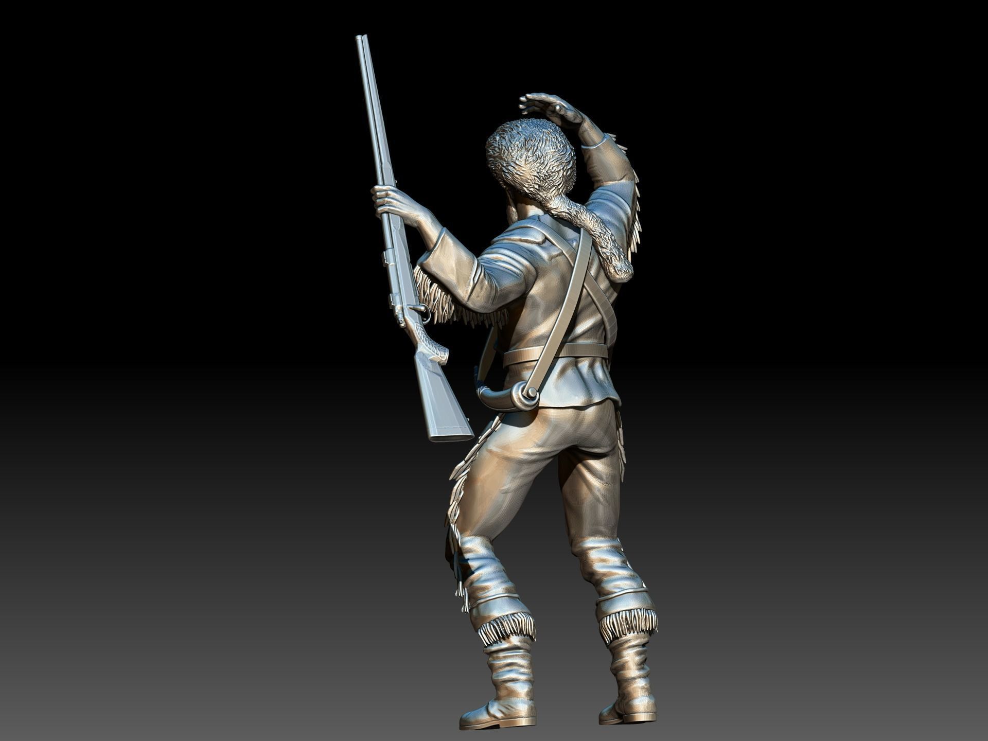 West Virginia University Mountaineer Mascot  3D print model_3