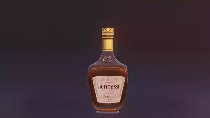 Henessey very special cognac Low-poly 3D model